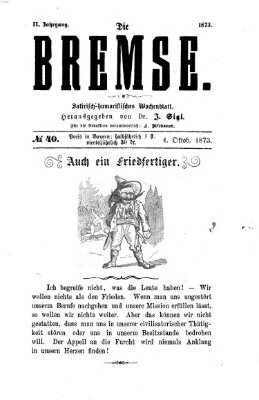 Die Bremse Samstag 4. Oktober 1873