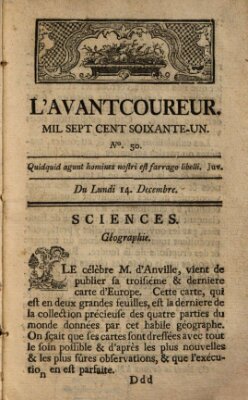 L' avant-coureur Montag 14. Dezember 1761