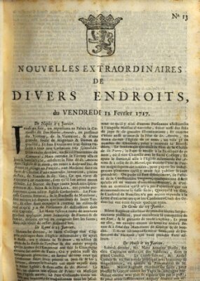 Nouvelles extraordinaires de divers endroits Freitag 12. Februar 1717