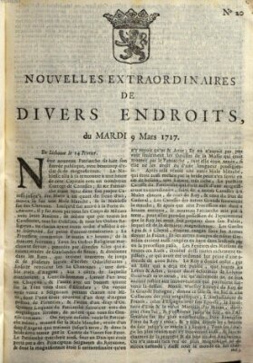 Nouvelles extraordinaires de divers endroits Dienstag 9. März 1717