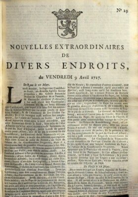 Nouvelles extraordinaires de divers endroits Freitag 9. April 1717