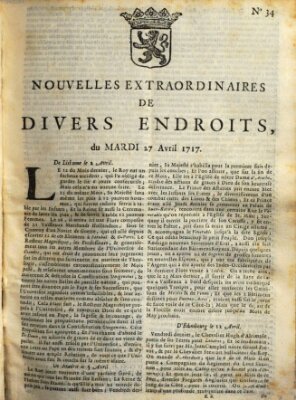 Nouvelles extraordinaires de divers endroits Dienstag 27. April 1717