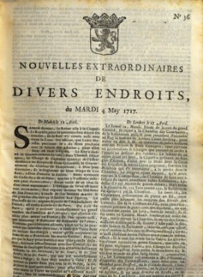 Nouvelles extraordinaires de divers endroits Dienstag 4. Mai 1717