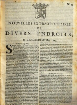 Nouvelles extraordinaires de divers endroits Freitag 28. Mai 1717