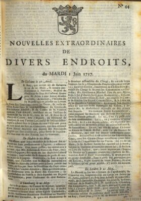 Nouvelles extraordinaires de divers endroits Dienstag 1. Juni 1717