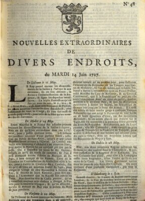 Nouvelles extraordinaires de divers endroits Montag 14. Juni 1717