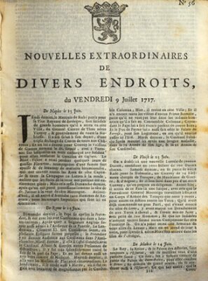 Nouvelles extraordinaires de divers endroits Freitag 9. Juli 1717