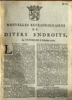 Nouvelles extraordinaires de divers endroits Freitag 8. Oktober 1717