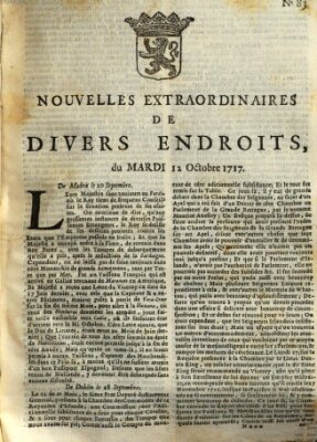 Nouvelles extraordinaires de divers endroits Dienstag 12. Oktober 1717