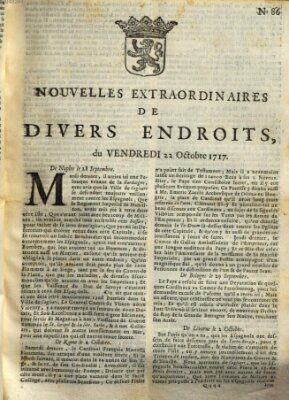 Nouvelles extraordinaires de divers endroits Freitag 22. Oktober 1717