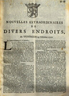 Nouvelles extraordinaires de divers endroits Freitag 29. Oktober 1717