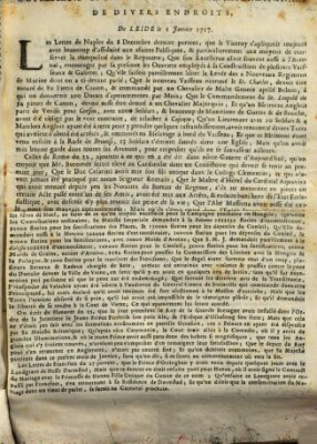 Nouvelles extraordinaires de divers endroits Freitag 1. Januar 1717