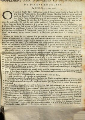 Nouvelles extraordinaires de divers endroits Freitag 9. April 1717