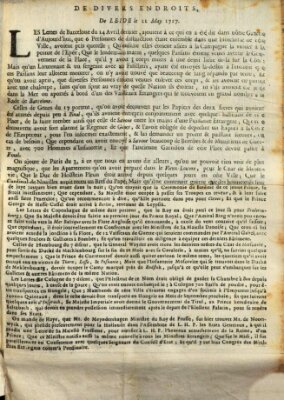 Nouvelles extraordinaires de divers endroits Dienstag 11. Mai 1717