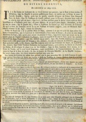 Nouvelles extraordinaires de divers endroits Freitag 21. Mai 1717