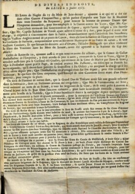 Nouvelles extraordinaires de divers endroits Freitag 9. Juli 1717