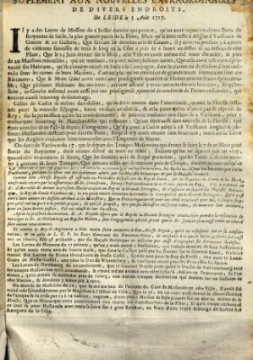 Nouvelles extraordinaires de divers endroits Dienstag 3. August 1717