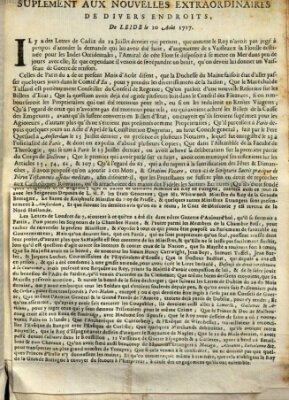 Nouvelles extraordinaires de divers endroits Dienstag 10. August 1717