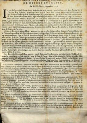 Nouvelles extraordinaires de divers endroits Freitag 24. September 1717