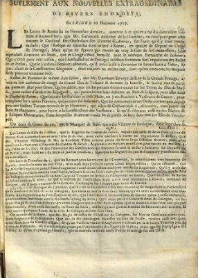 Nouvelles extraordinaires de divers endroits Freitag 10. Dezember 1717