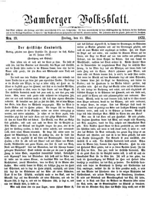 Bamberger Volksblatt Freitag 10. Mai 1872