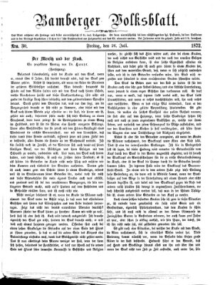 Bamberger Volksblatt Freitag 26. Juli 1872