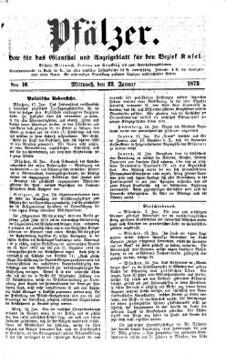 Pfälzer Mittwoch 22. Januar 1873