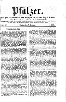 Pfälzer Freitag 7. Februar 1873