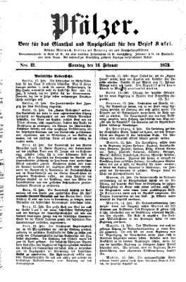 Pfälzer Sonntag 16. Februar 1873