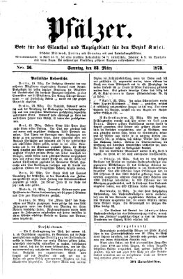 Pfälzer Sonntag 23. März 1873