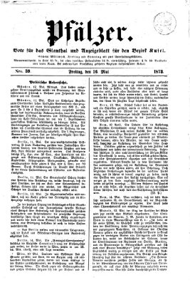 Pfälzer Freitag 16. Mai 1873