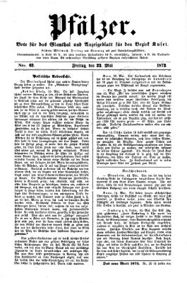 Pfälzer Freitag 23. Mai 1873