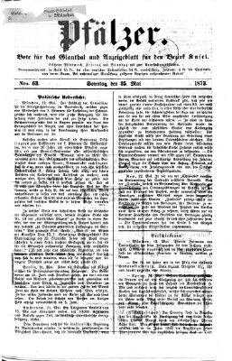Pfälzer Sonntag 25. Mai 1873