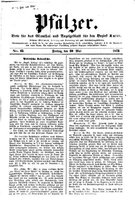 Pfälzer Freitag 30. Mai 1873