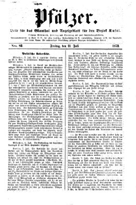 Pfälzer Freitag 11. Juli 1873