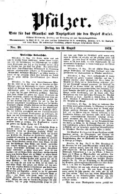 Pfälzer Freitag 15. August 1873