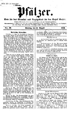 Pfälzer Sonntag 17. August 1873