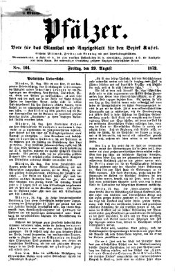 Pfälzer Freitag 29. August 1873