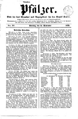 Pfälzer Sonntag 14. September 1873