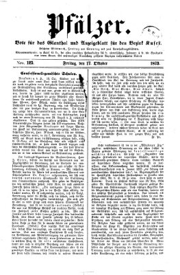 Pfälzer Freitag 17. Oktober 1873