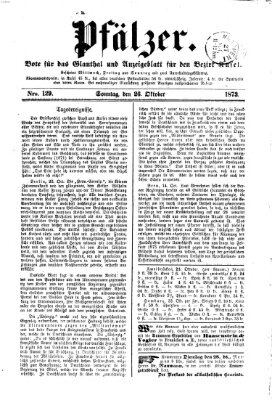 Pfälzer Sonntag 26. Oktober 1873