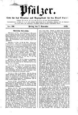 Pfälzer Freitag 7. November 1873