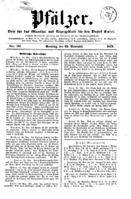 Pfälzer Sonntag 23. November 1873