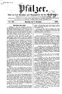 Pfälzer Sonntag 7. Dezember 1873