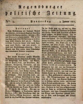 Regensburger politische Zeitung (Regensburger Zeitung) Donnerstag 3. Januar 1811