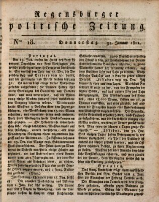 Regensburger politische Zeitung (Regensburger Zeitung) Donnerstag 31. Januar 1811