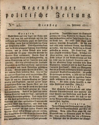 Regensburger politische Zeitung (Regensburger Zeitung) Dienstag 12. Februar 1811