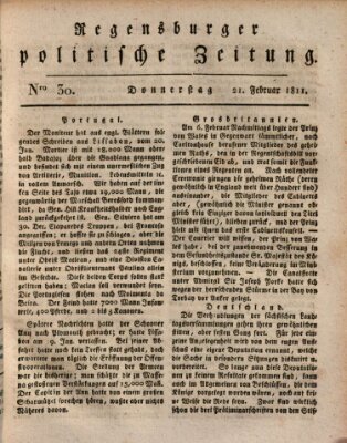 Regensburger politische Zeitung (Regensburger Zeitung) Donnerstag 21. Februar 1811