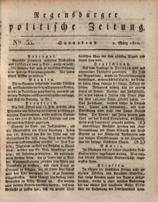 Regensburger politische Zeitung (Regensburger Zeitung) Samstag 2. März 1811