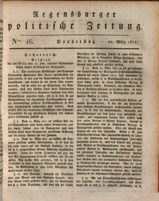 Regensburger politische Zeitung (Regensburger Zeitung) Donnerstag 21. März 1811